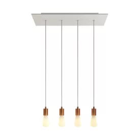   Creative Cables függeszték 4 lámpás függesztett lámpa 675 mm-es téglalap alakú XXL Rose-One-nal, SPM4REVBO102RASSERM1RM01-L