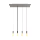 Creative Cables függeszték 4 lámpás függesztett lámpa 675 mm-es téglalap alakú XXL Rose-One-nal, SPM4REVBO109CRSERM1RM03-L