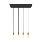 Creative Cables függeszték 4 lámpás függesztett lámpa 675 mm-es téglalap alakú XXL Rose-One-nal, SPM4REVN103OTSSERM1RM04