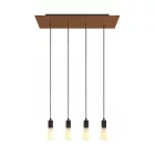 Creative Cables függeszték 4 lámpás függesztett lámpa 675 mm-es téglalap alakú XXL Rose-One-nal, SPM4REVN108VNSERM1ERM66
