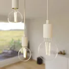 Creative Cables mennyezeti rózsa 5 lámpás függőlámpa 675 mm-es téglalap alakú XXL Rose-One-nal, szövetkábellel SPM5REVBO102VBOSERM1RM01-L