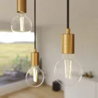 Creative Cables mennyezeti rózsa 5 lámpás függőlámpa 675 mm-es téglalap alakú XXL Rose-One-nal, szövetkábellel SPM5REVN103OTSSERM1RM04