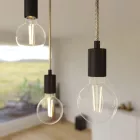 Creative Cables mennyezeti rózsa 5 lámpás függőlámpa 675 mm-es téglalap alakú XXL Rose-One-nal, szövetkábellel SPM5REVN107VNSERM1ERM65-L