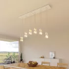 Creative Cables mennyezeti rózsa 675 mm-es téglalap alakú XXL Rose-One 6 lámpás függőlámpa, szövetkábellel SPM6REVBO102VBOSERM1RM01