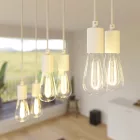 Creative Cables mennyezeti rózsa 675 mm-es téglalap alakú XXL Rose-One 6 lámpás függőlámpa, szövetkábellel SPM6REVBO102VBOSERM1RM01