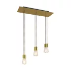 Creative Cables mennyezeti rózsa 675 mm-es téglalap alakú XXL Rose-One 6 lámpás függőlámpa, szövetkábellel SPM6REVN107GOSERM1ERM65-L