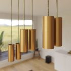 Creative Cables lámpatest 675 mm-es téglalap alakú XXL Rose-One 6 lámpás függőlámpa, szövetkábellel SPM6REVN107KSPOTME14VNERM65-L