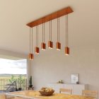 Creative Cables lámpatest 675 mm-es téglalap alakú XXL Rose-One 6 lámpás függőlámpa, szövetkábellel SPM6REVN108KSPOTME14RASERM66-L