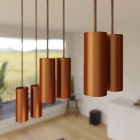 Creative Cables lámpatest 675 mm-es téglalap alakú XXL Rose-One 6 lámpás függőlámpa, szövetkábellel SPM6REVN108KSPOTME14RASERM66-L