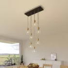 Creative Cables függeszték 7 lámpás függesztett lámpa 675 mm-es téglalap alakú XXL Rose-One-nal, SPM7REVN103OTSSERM1ERM65