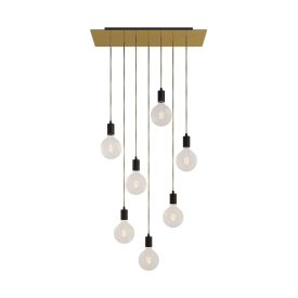   Creative Cables függeszték 7 lámpás függesztett lámpa 675 mm-es téglalap alakú XXL Rose-One-nal, SPM7REVN107VNSERM1ERM65-L