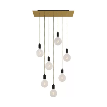 Creative Cables függeszték 7 lámpás függesztett lámpa 675 mm-es téglalap alakú XXL Rose-One-nal, SPM7REVN107VNSERM1ERM65-L