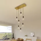 Creative Cables függeszték 7 lámpás függesztett lámpa 675 mm-es téglalap alakú XXL Rose-One-nal, SPM7REVN107VNSERM1ERM65