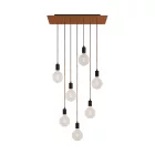 Creative Cables függeszték 7 lámpás függesztett lámpa 675 mm-es téglalap alakú XXL Rose-One-nal, SPM7REVN108VNSERM1ERM66-L