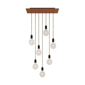   Creative Cables függeszték 7 lámpás függesztett lámpa 675 mm-es téglalap alakú XXL Rose-One-nal, SPM7REVN108VNSERM1ERM66-L