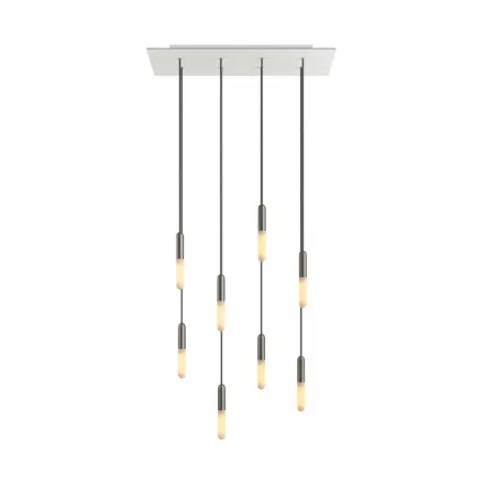 Creative Cables függeszték 8 lámpás függesztett lámpa 675 mm-es téglalap alakú XXL Rose-One-nal, SPM8REVBO102E14TISRM03-L