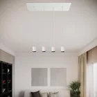 Creative Cables mennyezeti rózsa Négyfokozatú spotlámpa GU1d0 XXL téglalap alakú Rose-One 675 mm-rel SPMGU4REVB0102VBORM01-L