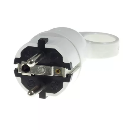 Creative-Cables Schuko comfort 16A 250V White plug with ring ST16A1BI dugók fehér műanyag