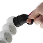 Creative-Cables Schuko comfort 16A 250V Black plug with ring ST16A1NE dugók fekete műanyag