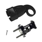 Creative-Cables Schuko comfort 16A 250V Black plug with ring ST16A1NE dugók fekete műanyag