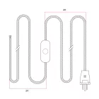 Creative Cables lámpakábel Kábelkészlet lámpához, fekete kábellel, 6 láb