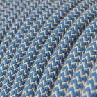 Creative Cables textil lámpakábel Kábelkészlet lámpához, kék Steward pamut kábellel, 6 láb