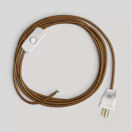 Creative Cables lámpakábel Lámpa kábelkészlet polírozott és csillogó rézkábellel, 6 láb