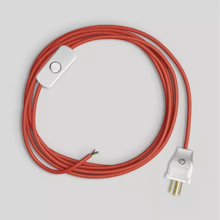 Creative Cables lámpakábel Kábelkészlet lámpához, élénkpiros kábellel, 6 láb