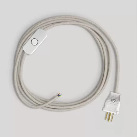 Creative Cables lámpakábel Kábelkészlet fehér kábeles lámpához, 6 láb