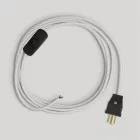 Creative Cables textil lámpakábel Kábelkészlet fehér pamut kábeles lámpához, 6 láb