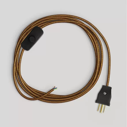 Creative Cables lámpakábel Lámpa kábelkészlet polírozott és csillogó rézkábellel, 6 láb