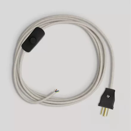 Creative Cables lámpakábel Kábelkészlet fehér kábeles lámpához, 6 láb