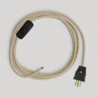 Creative Cables textil lámpakábel Lámpa kábelszett semleges juta kábellel, 6 láb