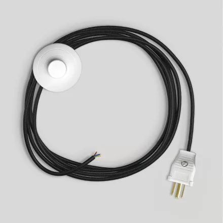 Creative Cables lámpakábel Kábelkészlet lámpához, fekete kábellel, 3 méter