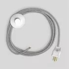 Creative Cables textil lámpakábel Lámpa kábelszett szürke lenvászon kábellel, 10 láb