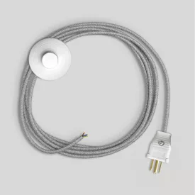   Creative Cables textil lámpakábel Lámpa kábelszett szürke lenvászon kábellel, 10 láb