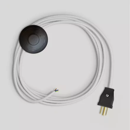 Creative Cables textil lámpakábel Kábelkészlet fehér pamut kábellel 10 ft