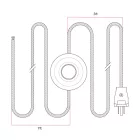 Creative Cables lámpakábel Kábelkészlet lámpához, fekete kábellel, 3 méter