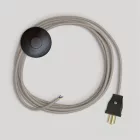 Creative Cables textil lámpakábel Kábelkészlet lámpához, galambszürke pamut kábellel, 10 láb