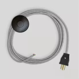   Creative Cables textil lámpakábel Lámpa kábelszett szürke lenvászon kábellel, 10 láb