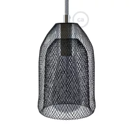   Creative Cables függeszték Ghostbell dróthálós függesztett lámpaernyő | Aljzatfedél | Ipari stílus