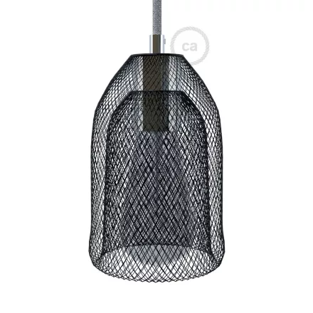 Creative Cables függeszték Ghostbell dróthálós függesztett lámpaernyő | Aljzatfedél | Ipari stílus