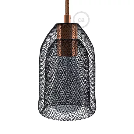 Creative Cables függeszték Ghostbell dróthálós függesztett lámpaernyő | Aljzatfedél | Ipari stílus