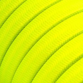 Elektromos kábel String Lights számára, műselyem szövettel, Yellow Fluo CF10 bevonattal