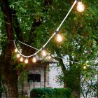 Creative Cables lámpakábel Elektromos kábel láncvilágításhoz, rayon szövet borítással, fehér CM01 XZ15CM01