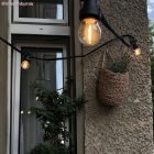 Elektromos kábel String Lights számára, műselyem szövettel, fekete CM04