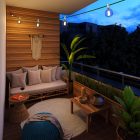 Elektromos kábel String Lights számára, műselyem anyaggal bevonva, Dark Green CM21