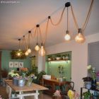 Elektromos kábel String Lights számára, műselyemszövet Whiskey CM22 borítással