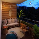 Elektromos kábel String Lights számára, műselyemszövet Cipria CM27 borítással