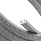 Creative Cables textil lámpakábel Elektromos kábel láncvilágításhoz, szürke lenvászon borítással CN02 XZ15CN02